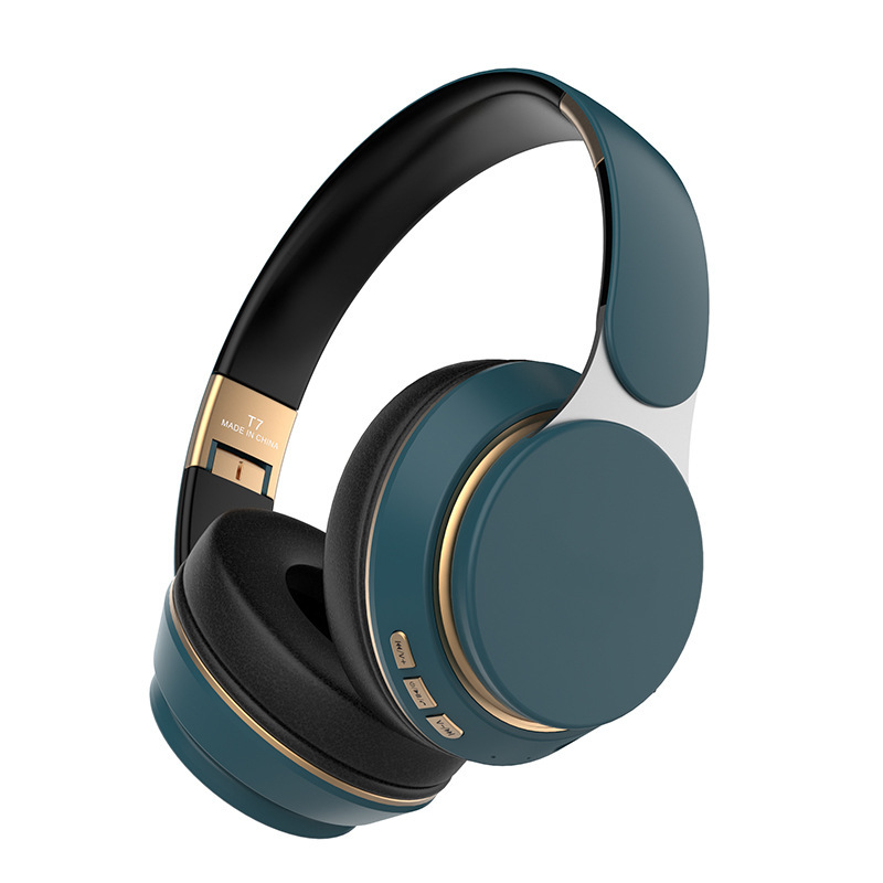 V888-ELOSUNG234437-202503282105-00 Dark Green Wireless Bluetooth Headphones with Noise Reduction - Heavy Bass, Long Battery Life, TF Card Support - Image 1