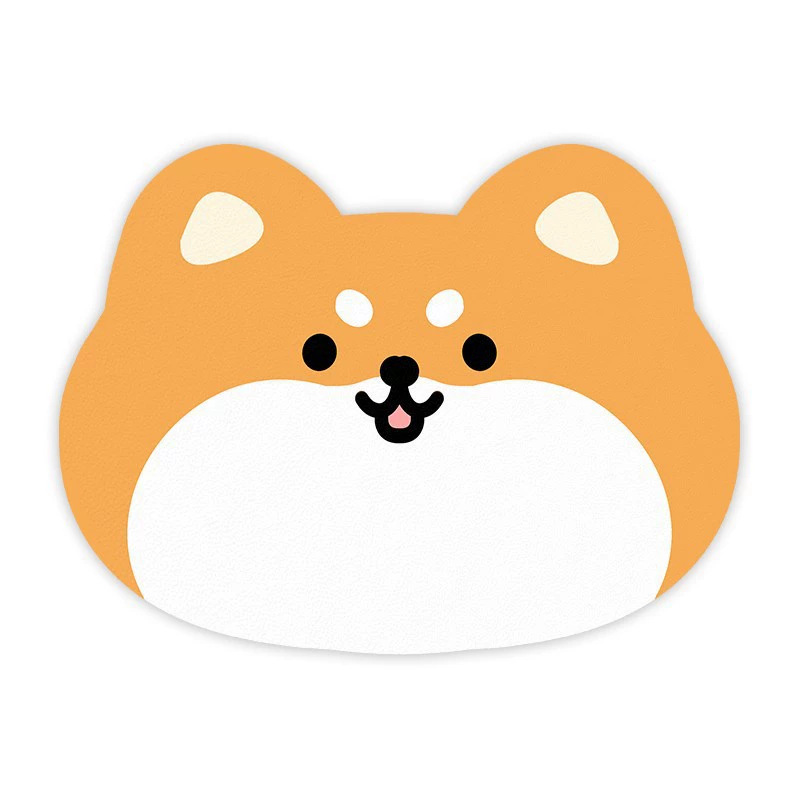 V888-ELOSUNG23715-202504141810-00 2 Pcs Style 9 Yellow Puppy pattern Cartoon Pet Feeding Mat for Cats & Dogs - Absorbent Diatom Mud Splash-Proof Mat, Easy to Clean - Image 1