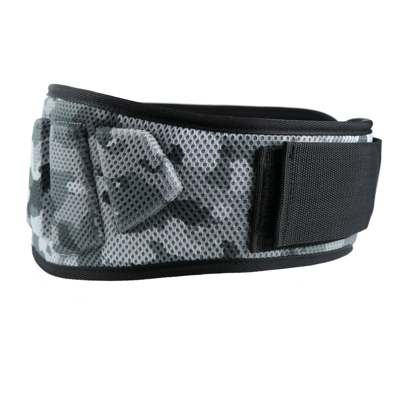 V888-ELOSUNG23887-202504141631-00 Size L Grey Camouflage Camo Weightlifting Belt - EVA Nylon Gym Belt for Squats, Deadlifts & Lumbar Support - Image 1