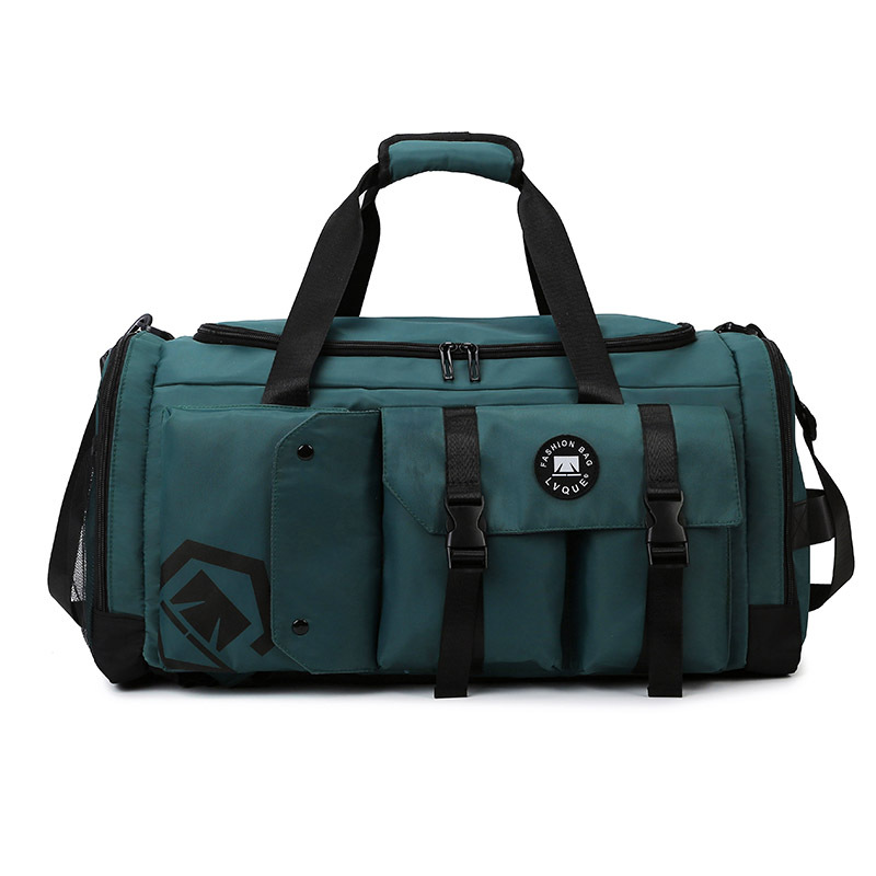 V888-ELOSUNG24354-202504011310-00 Dark or Deep Green Capacity Travel Duffel Bag - Unisex - Multi-Color - 56x29x27cm - Image 1