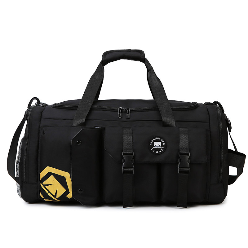 V888-ELOSUNG24356-202504011312-00 Black Capacity Travel Duffel Bag - Unisex - Multi-Color - 56x29x27cm - Image 1