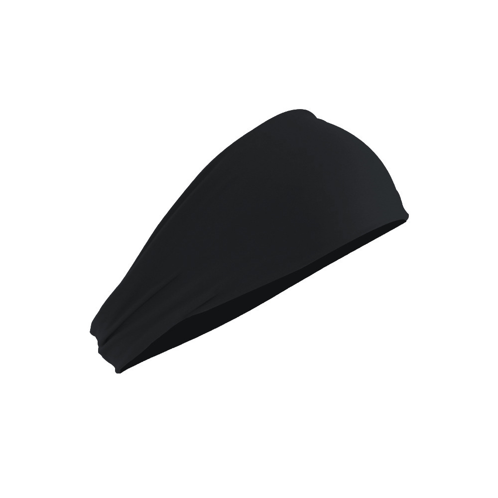 V888-ELOSUNG24533-202504141421-00 Black 5-Pack Wide Sports Headbands for Women - Non-Slip Yoga Headwraps with Sweat-Wicking Fabric (88% Nylon+12% Spandex) - Image 1