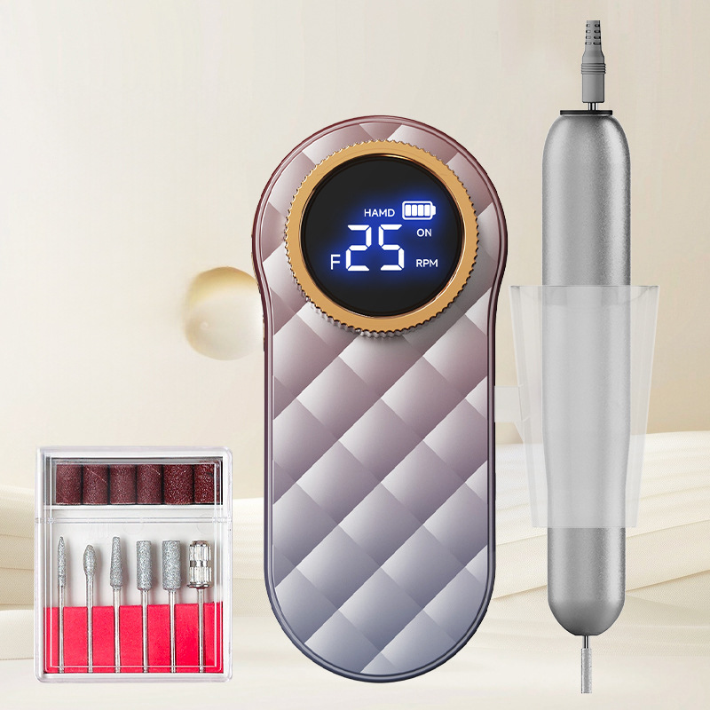 V888-ELOSUNG24692-202504171725-00 Pink Portable Mini Electric Nail Drill Pen - Manicure Pedicure Polishing & Shaping Tool - Image 1