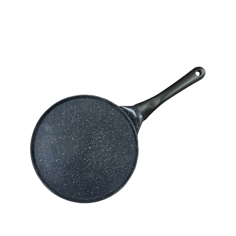 V888-ELOSUNG24790-202504171630-00 Large Black Flat + Black Handle (Gas Model) Non-Stick Pancake Pan - 7-Hole Fun Shapes Breakfast Griddle (27cm) - Image 1