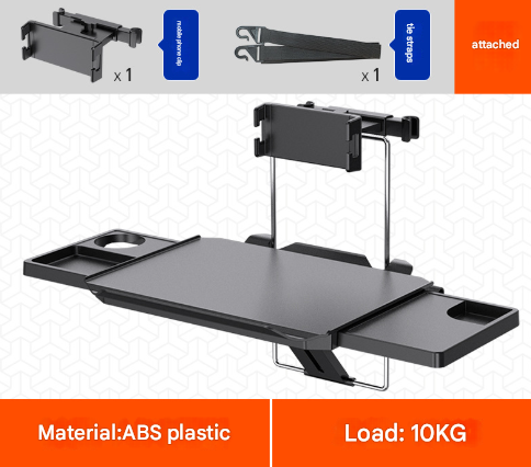 V888-ELOSUNG24819-202504171712-00 Bilateral Elongation Load Capacity 10kg Multi-Function Car Steering Wheel & Seat Back Tray - Foldable Desk with Drink Holder - Image 1