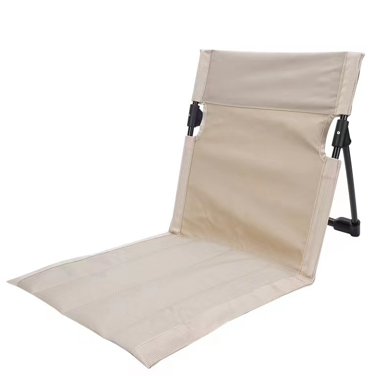V888-ELOSUNG25185-202504171647-00 Portable Folding Beach Chair - Reclining Outdoor Seat 68x39.5x40.5cm with Carry Bag in white - Image 1