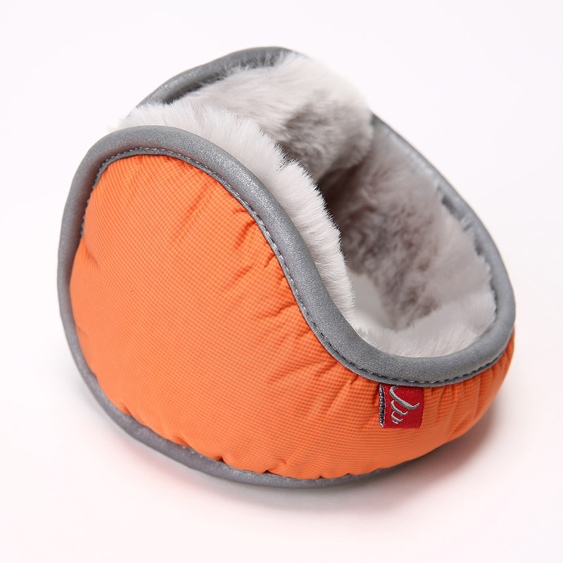 V888-ELOSUNG25237-202504211237-00 Orange Winter Comfort Folding Earmuffs - Soft Fleece, Windproof and Waterproof - Image 1
