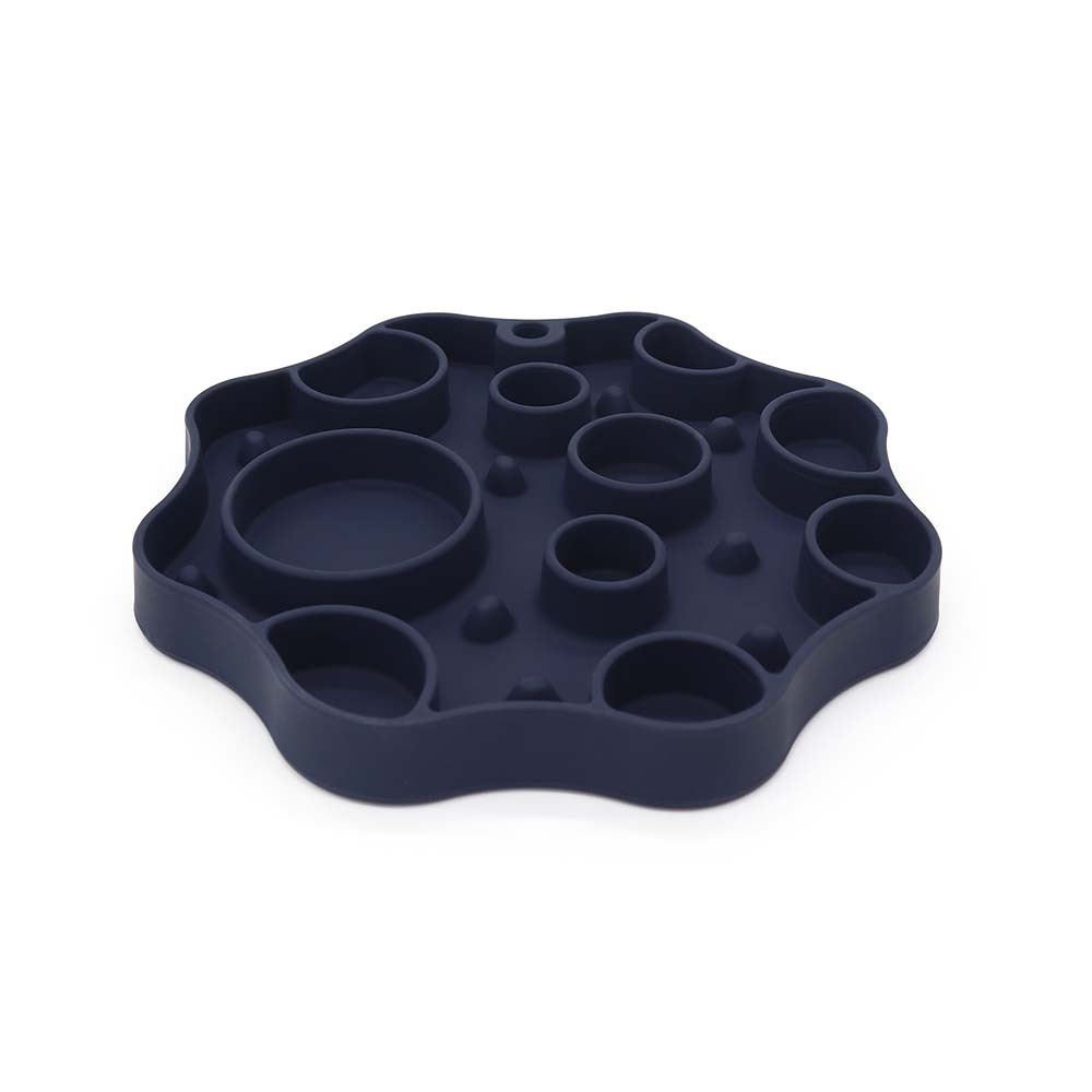 V888-ELOSUNG25258-202504211325-00 Silicone Dog Slow Feeder and Licking Mat - 2 in 1 Puzzle Bowl for Dog Slow Feeding(Navy blue) - Image 1