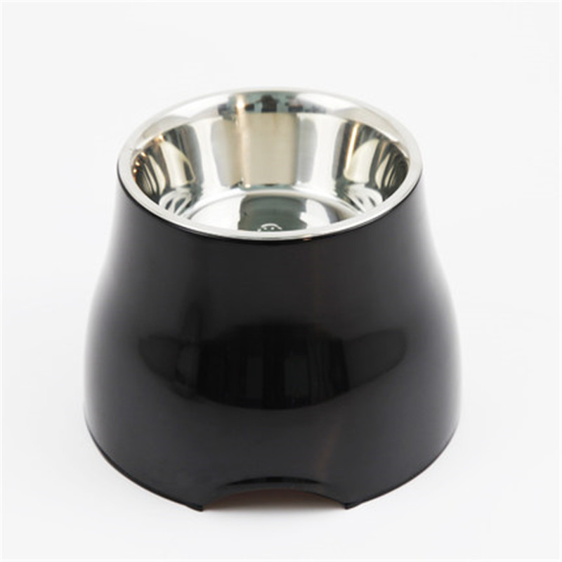 V888-ELOSUNG25949-202505191205-00 Elevated Pet Feeding Bowl with Stainless Steel Inner - Promotes Healthy Digestion & Reduces Neck Strain(Black) - Image 1