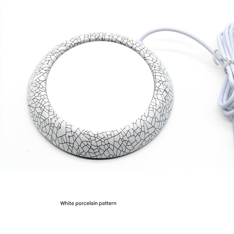 V888-ELOSUNG26122-202504171746-00 USB Cup Heater - White Porcelain Electric Beverage Heater for Desk, Office and Home - Image 1