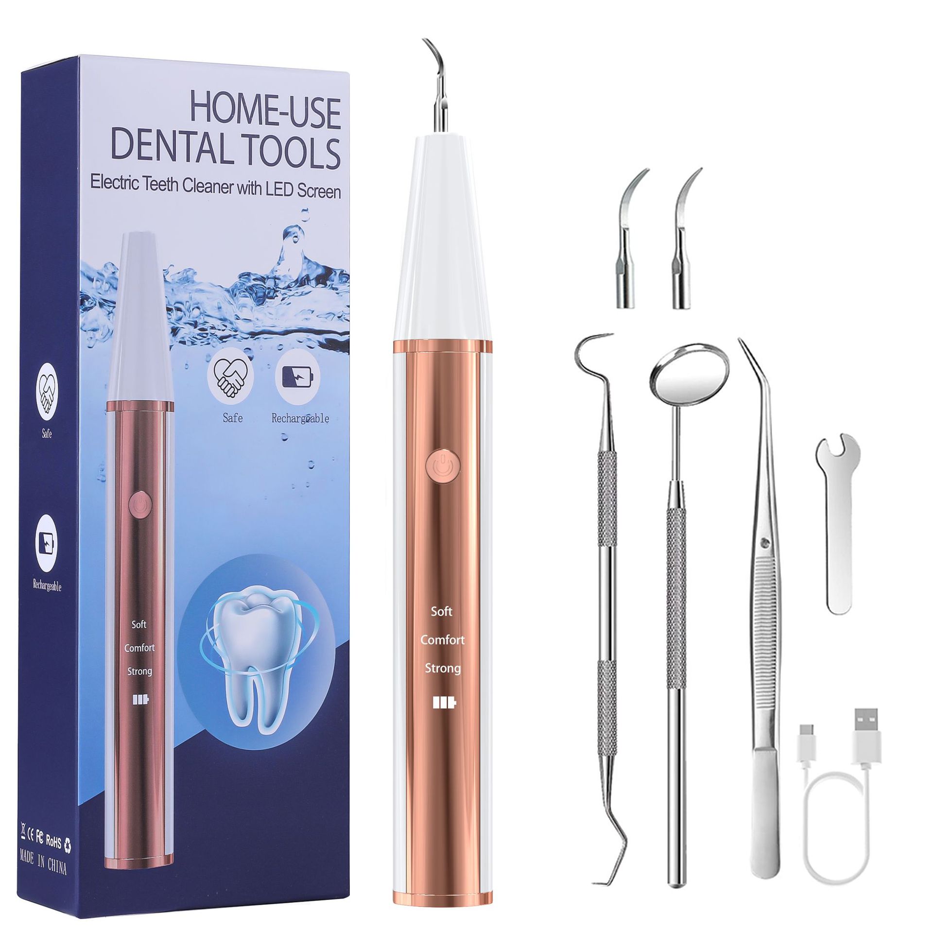 V888-ELOSUNG26424-202504281347-00 Ultrasonic Dental Scaler Kit - Home Use Teeth Cleaner & Tartar Remover - Image 1