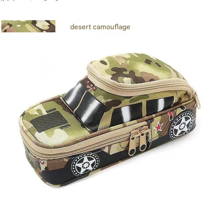 V888-ELOSUNG26527-202504291530-00 Camouflage Car Shaped Pencil Case - Large Capacity Stationery Organizer Pouch (Desert camouflage) - Image 1