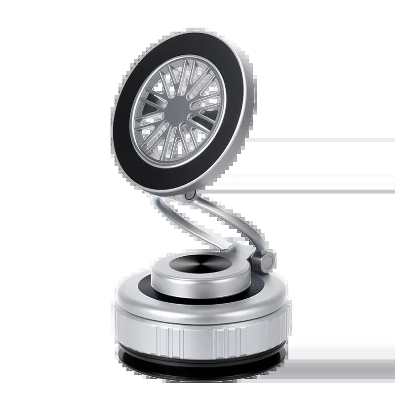 V888-ELOSUNG26588-202505081835-00 Silver Foldable Vacuum Suction Phone Stand for Navigation and Calls - Image 1