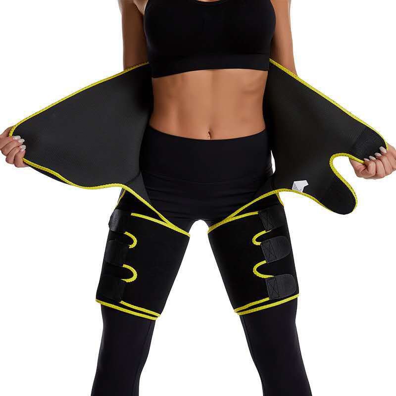 V888-ELOSUNG26705-202505131826-00 Yellow Women's 3-in-1 Body Shaper: Waist Cincher, Thigh Slimmer, Glute Lifter - Workout Gear (Size : S/M) - Image 1