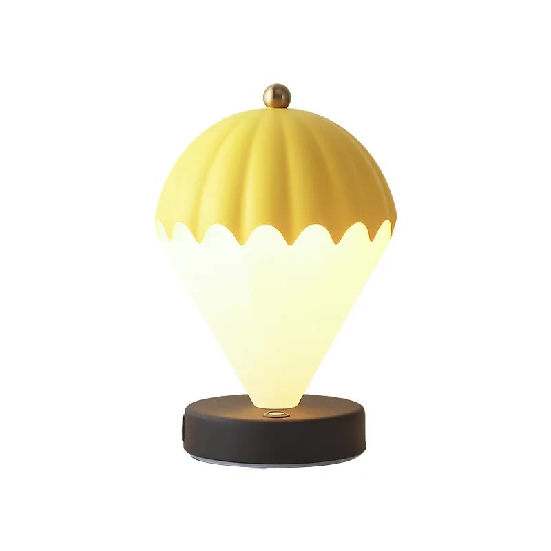 V888-ELOSUNG27033-202504211222-00 Yellow Rechargeable Hot Air Balloon LED Touch Lamp - 3-Color Nordic Style Desk Light - Image 1