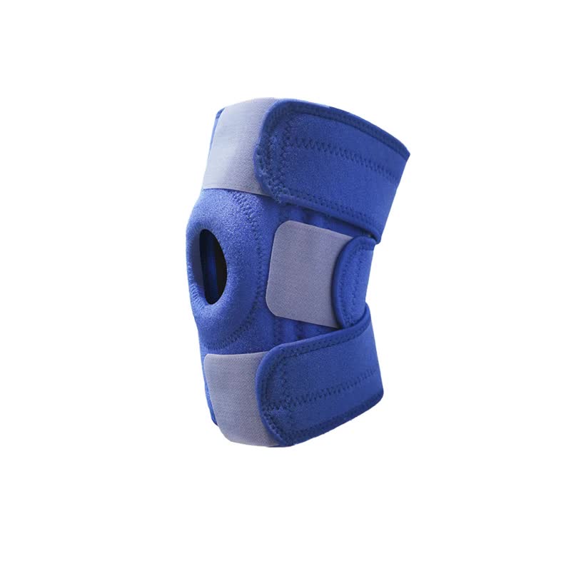 V888-ELOSUNG27329-202504301616-00 Blue Adjustable Knee Brace Support (Pair) with Dual Spring Stabilizers & Patella Gel Pad - Non-Slip for Sports Running Hiking - Image 1