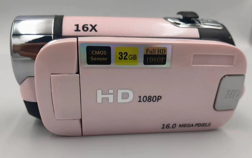 V888-ELOSUNG27406-202505081737-00 Pink Capture Life's Moments: HD 1080P Digital Camcorder - 16MP Photos, 16X Digital Zoom, 2.7 LCD Screen" - Image 1