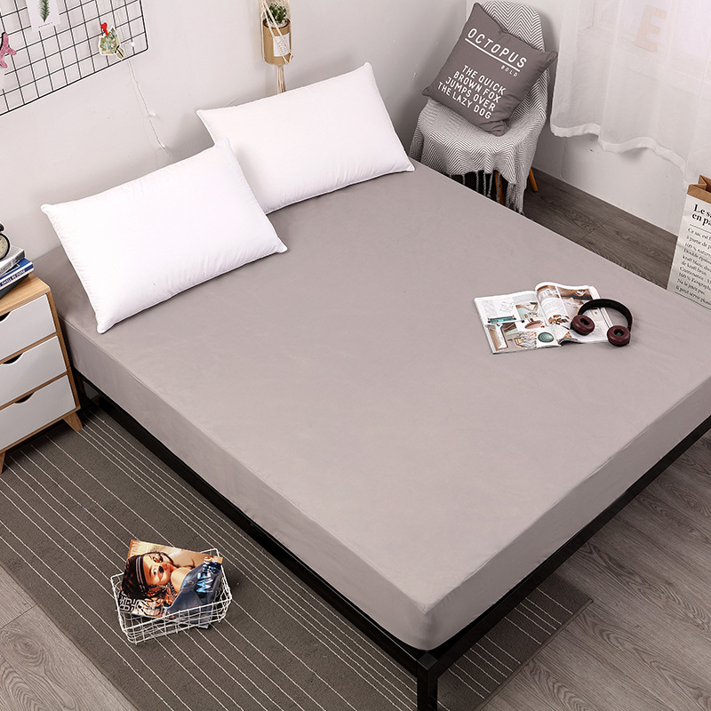 V888-ELOSUNG27780-202505191240-00 Grey Queen Size Waterproof Fitted Mattress Protector - Soft & Breathable Bed Cover, Hypoallergenic, Deep Pocket (152x190x30cm) - Image 1