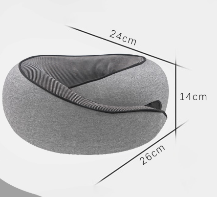 V888-ELOSUNG28138-202504281325-00 Light Grey Ergonomic Memory Foam Travel Neck Pillow - U-Shaped Support for Naps & Journeys - Image 1