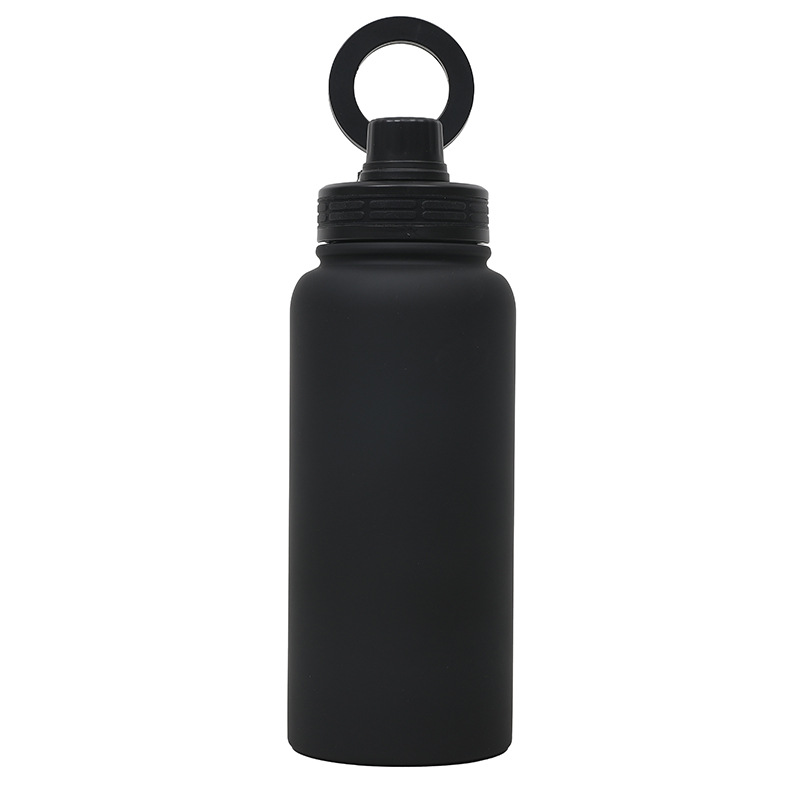 V888-ELOSUNG28185-202504281620-00 Black Premium 35oz Stainless Steel Insulated Sports Bottle with Magnetic Phone Holder Lid - Image 1