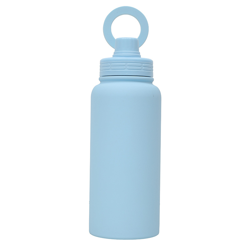 V888-ELOSUNG28186-202504281620-00 Blue Premium 35oz Stainless Steel Insulated Sports Bottle with Magnetic Phone Holder Lid - Image 1