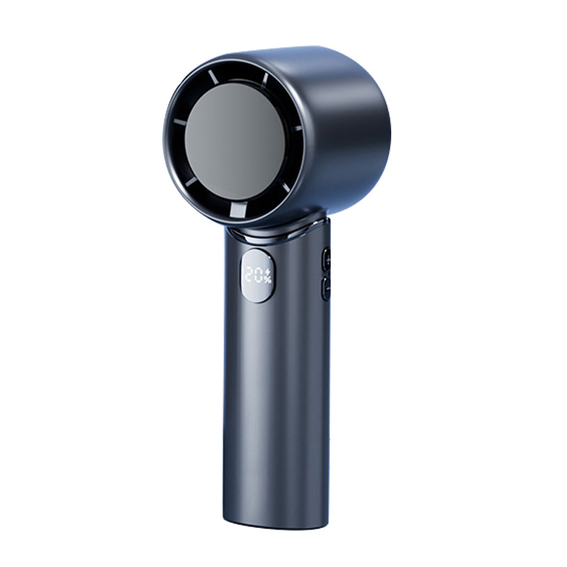 V888-ELOSUNG28261-202505061341-00 Blue Mini Bladeless Handheld Fan - USB Rechargeable, Quiet Portable Desk Fan - Image 1