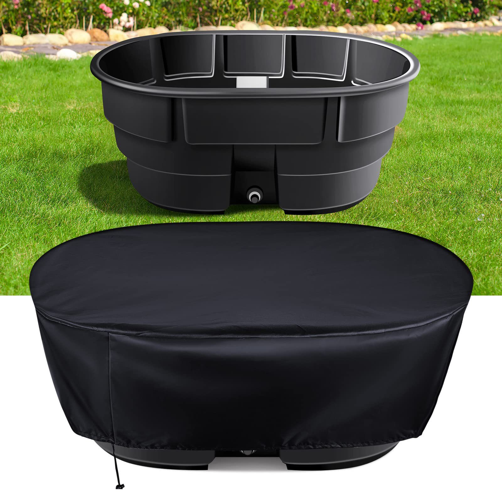 V888-ELOSUNG28602-202505151742-00 50 Gallons(52'Lx31'Wx12'H) Outdoor Gallon Cover Sun Shade for Patio, Pool, and Water Tanks - Image 1