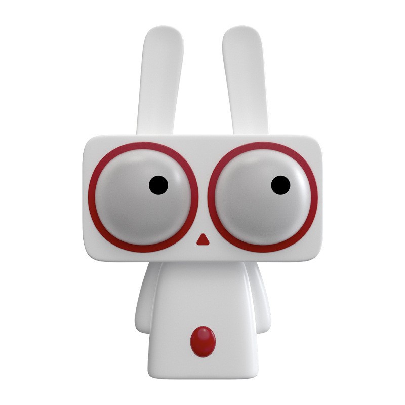 V888-ELOSUNG28694-202505191413-00 Round Eyes Cute Bobi Rabbit LED Night Light for Kids - USB Rechargeable - Image 1
