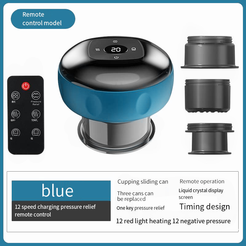 V888-ELOSUNG29301-202505261535-00 Smart Electric Cupping Therapy Massager - Adjustable Suction & Heat, Red Light Therapy, USB-C Rechargeable(Blue) - Image 1