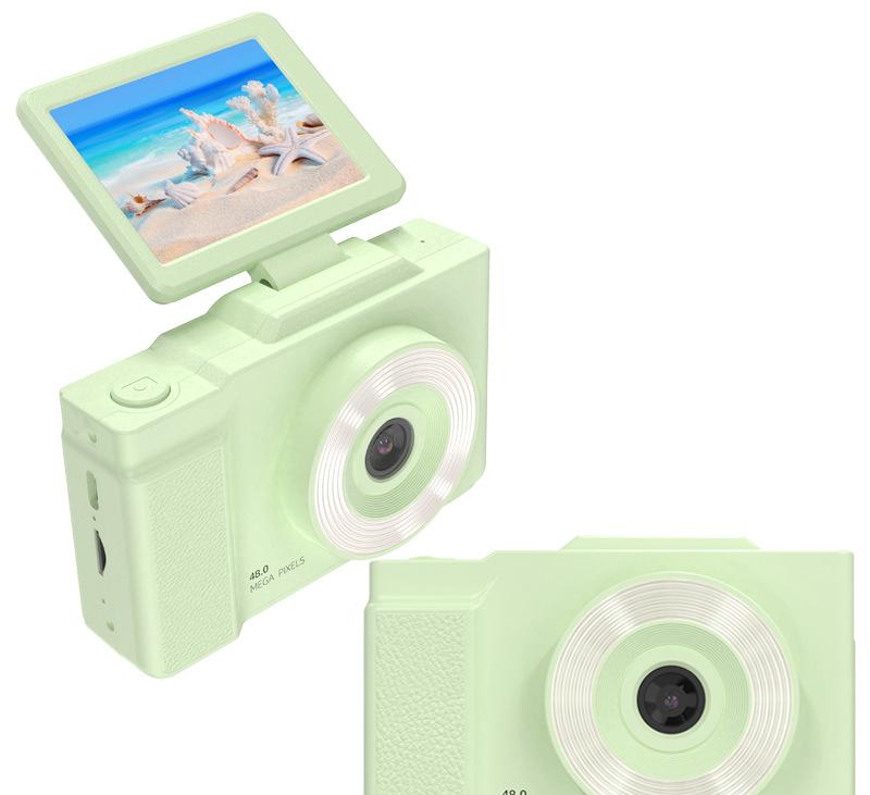 V888-ELOSUNG29469-202506041705-00 48MP Student Digital Camera with 180 Flip Screen & 3-Setting Fill Light(Green) - Image 1