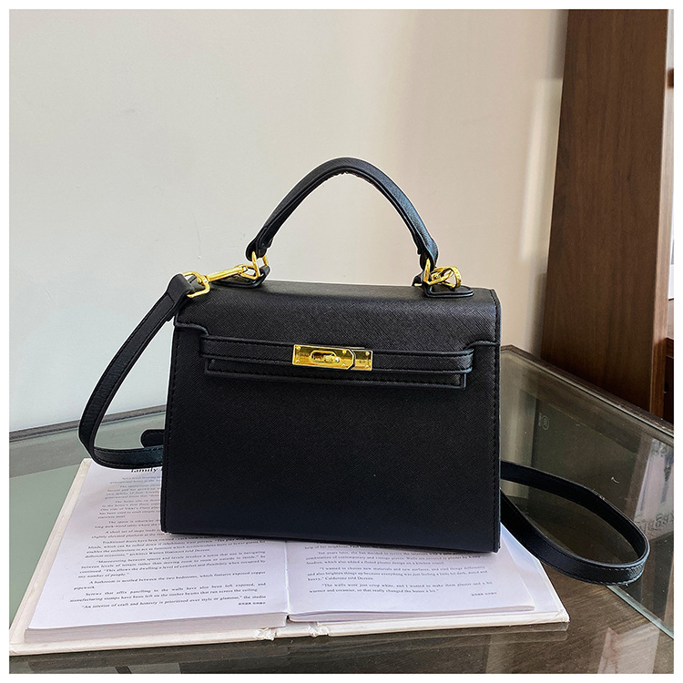 V888-ELOSUNG29504-202506041906-00 Elegant PU Leather Top Handle Satchel Bag - Versatile Crossbody & Shoulder Bag(black) - Image 1