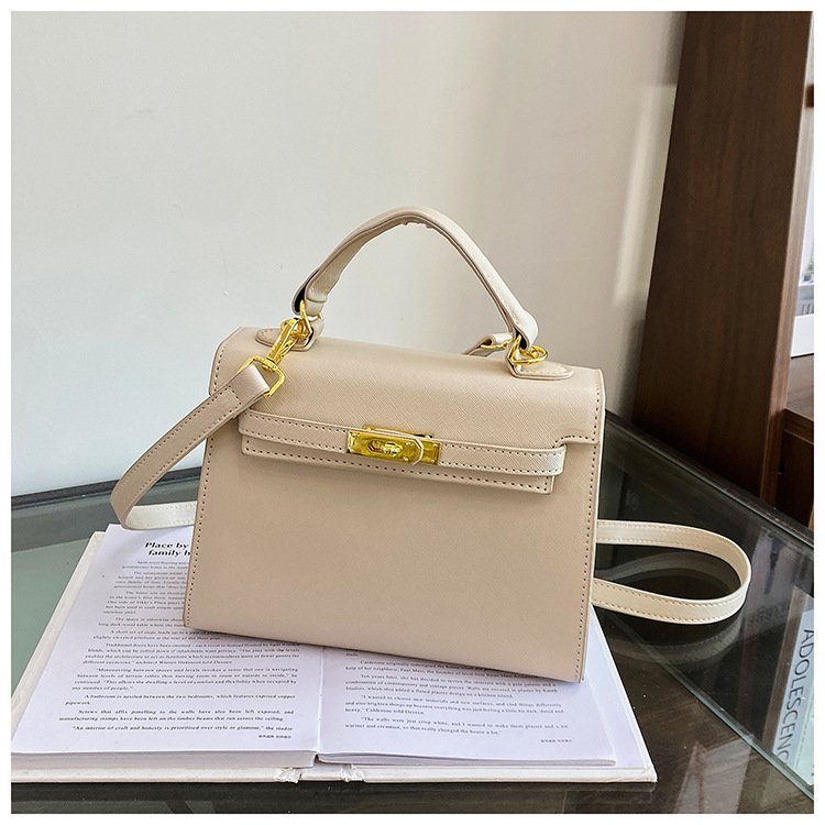 V888-ELOSUNG29507-202506041905-00 Elegant PU Leather Top Handle Satchel Bag - Versatile Crossbody & Shoulder Bag(khaki) - Image 1