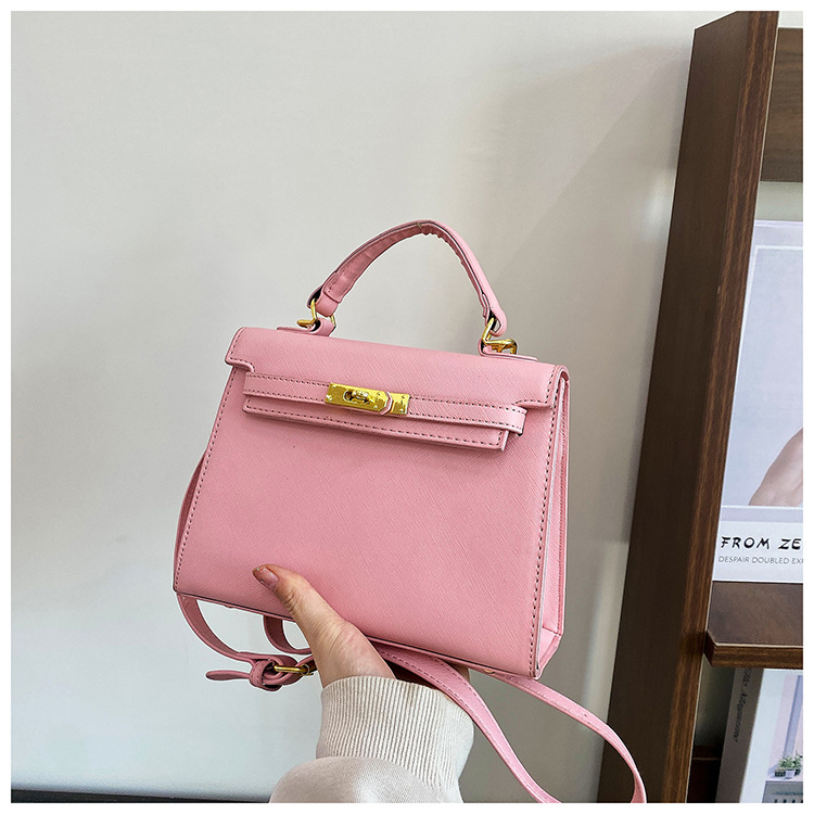 V888-ELOSUNG29508-202506041905-00 Elegant PU Leather Top Handle Satchel Bag - Versatile Crossbody & Shoulder Bag(pink) - Image 1