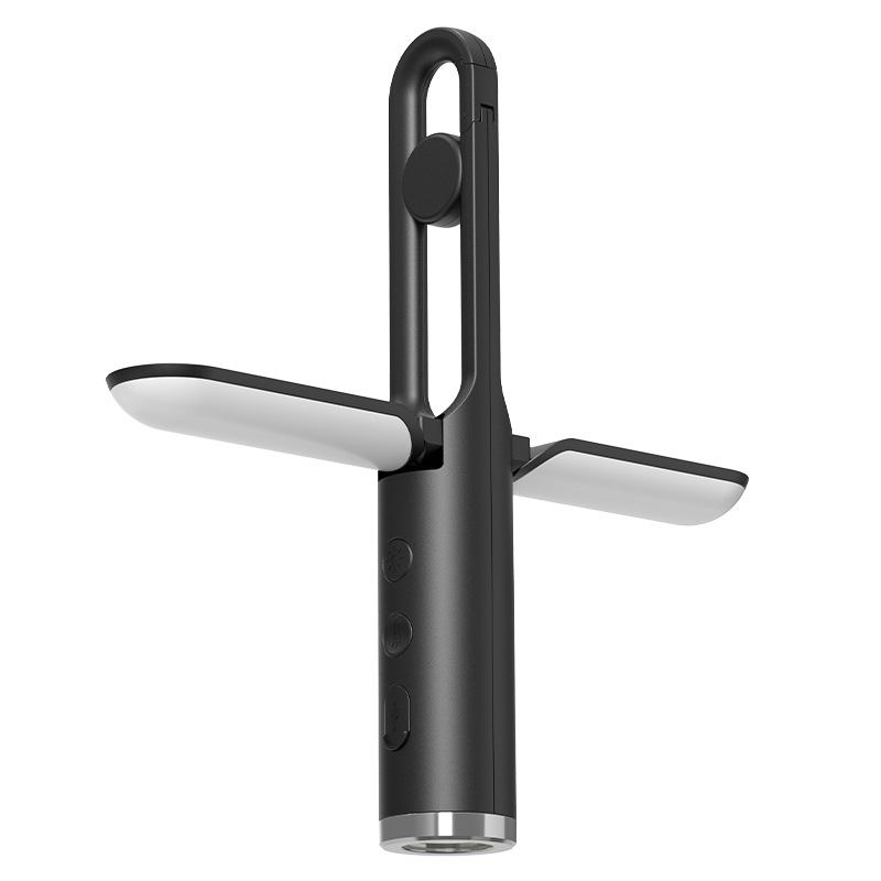 V888-ELOSUNG29662-202506101145-00 Multi-Function Folding LED Camping Lantern & Flashlight - USB Rechargeable, 3 Light Modes + SOS(Black) - Image 1