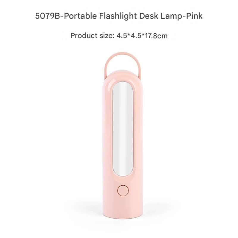 V888-ELOSUNG29710-202506111509-00 2-in-1 Portable LED Camping Lantern & Flashlight - USB Rechargeable, Dual Light Modes(Handle model pink) - Image 1