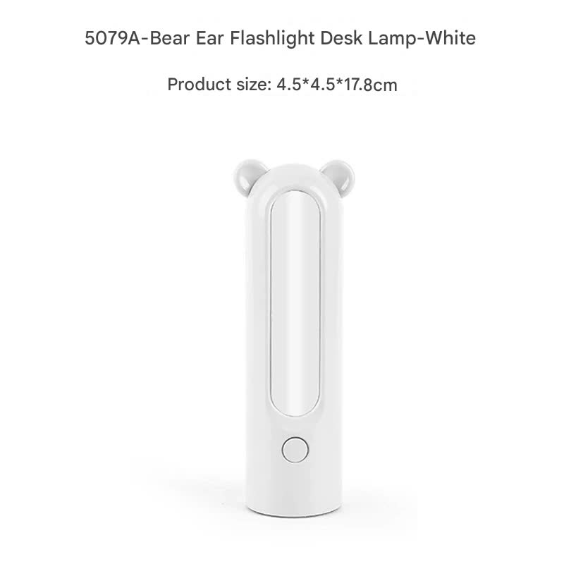 V888-ELOSUNG29711-202506111509-00 2-in-1 Portable LED Camping Lantern & Flashlight - USB Rechargeable, Dual Light Modes(Bear model white) - Image 1