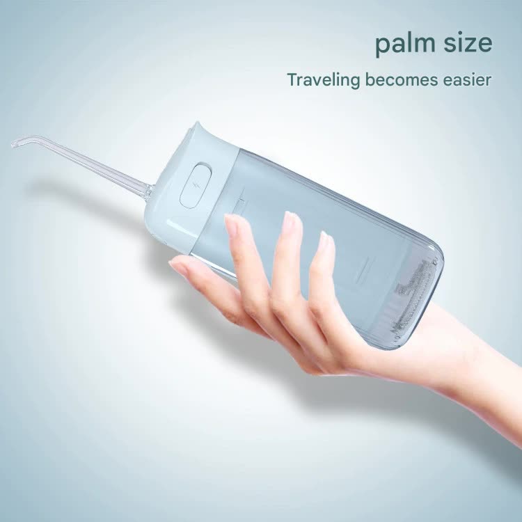 V888-ELOSUNG29810-202506190633-00 Portable Water Flosser - 70-Day Battery, 4 Modes, 5 Nozzles, IPX7 Waterproof, 200ml Telescopic Tank(Blue) - Image 1