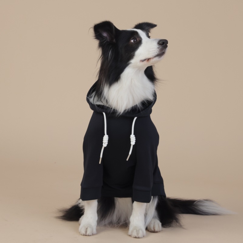 V888-ELOSUNG31066-202505231127-00 Black Classic Dog Sweatshirt with Hood & Drawstrings - For Large Dogs (Size : 6XL) - Image 1