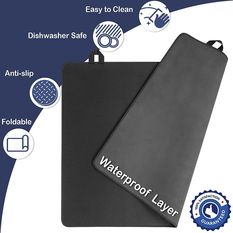 V888-ELOSUNG32359-202506190716-00 Black Premium Heat Resistant Stovetop Protector Mat - Waterproof, Anti-Slip & Easy Clean Kitchen Guard (42x28cm) - Image 1