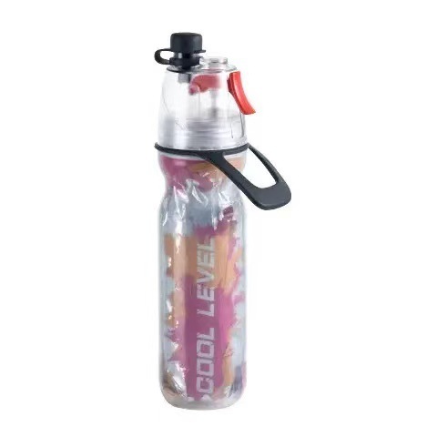 V888-ELOSUNG32453-202506191123-00 Red 500ML Insulated Sports Water Bottle with Cooling Mist - Triple-Layer Design Keeps Drinks Cold for Hours - Portable PE Misting Bottle - Image 1