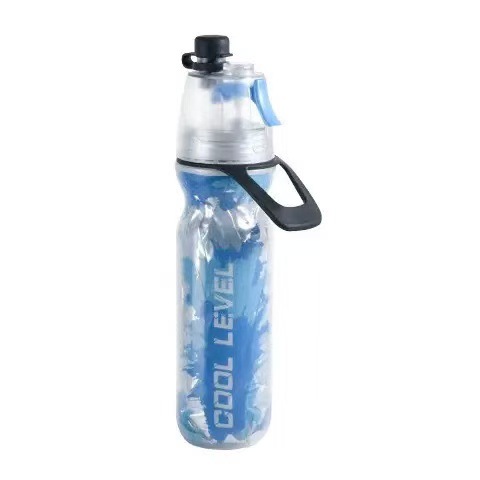 V888-ELOSUNG32454-202506191124-00 Blue 500ML Insulated Sports Water Bottle with Cooling Mist - Triple-Layer Design Keeps Drinks Cold for Hours - Portable PE Misting Bottle - Image 1