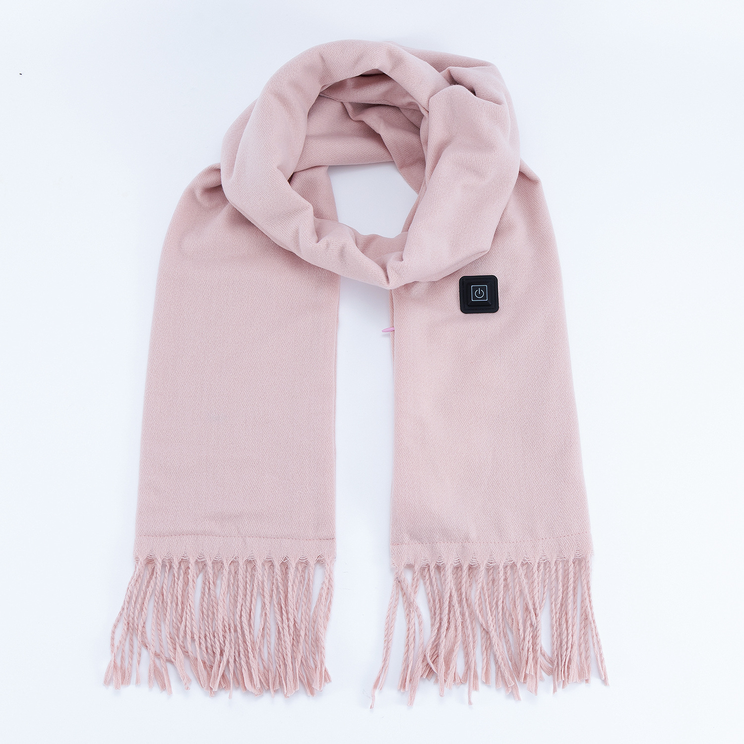 V888-ELOSUNG32750-202506301120-00 Pink USB Electric Heated Scarf - 3-Level Heat Setting Winter Neck Warmer - Image 1