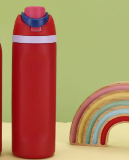 V888-ELOSUNG33204-202506061830-00 Red 32oz 304 Stainless Steel Insulated Water Bottle - Dual-Drink Pop-Up Lid - Image 1