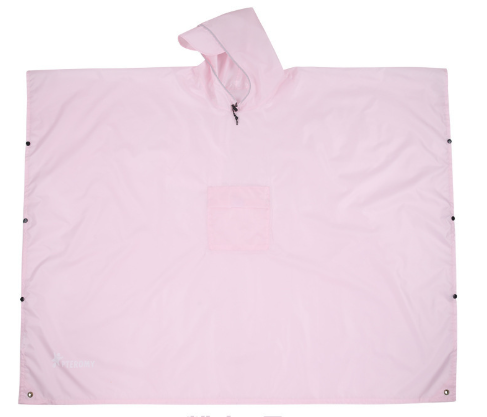 V888-ELOSUNG33461-202506241049-00 Pink 3-in-1 Waterproof Rain Poncho - Lightweight Hooded Raincoat, Ground Tarp & Emergency Shelter for Hiking, Camping, and Outdoor Survival - Image 1