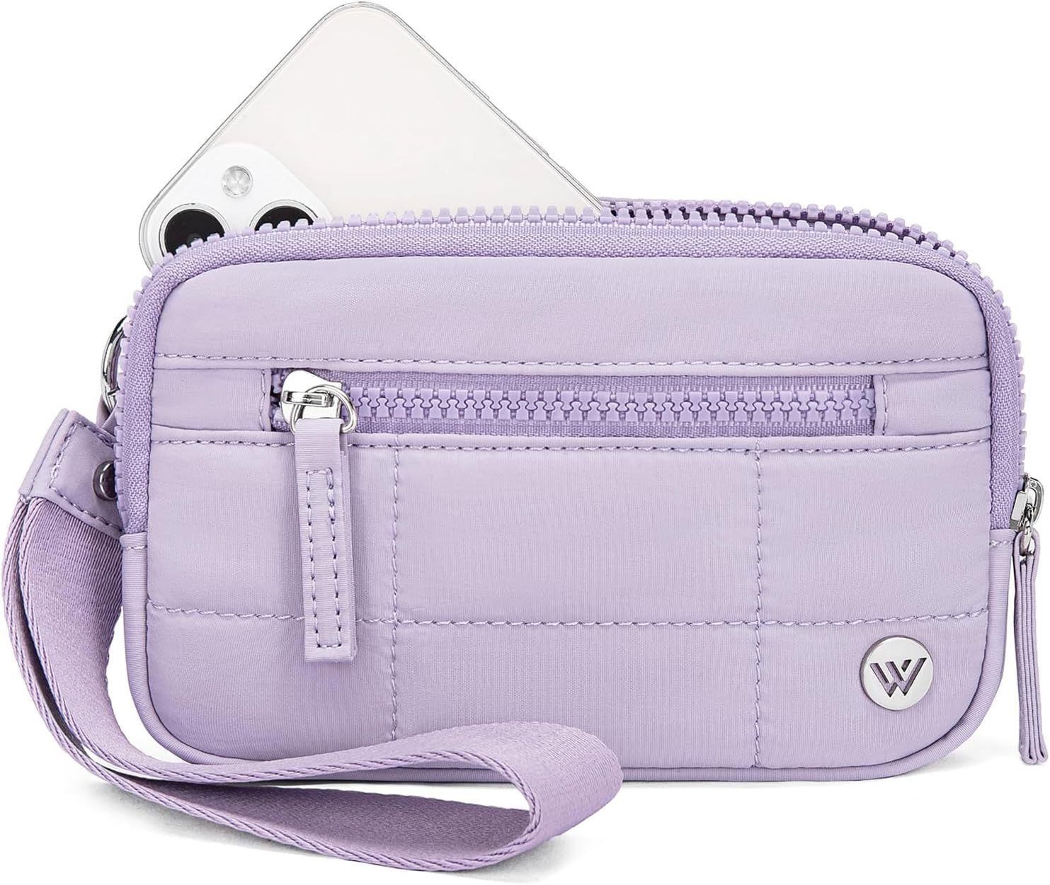 V888-ELOSUNG34047-202506041906-00 Purple Elegant WESTBRONCO Quilted Phone Bag Wallet - Image 1