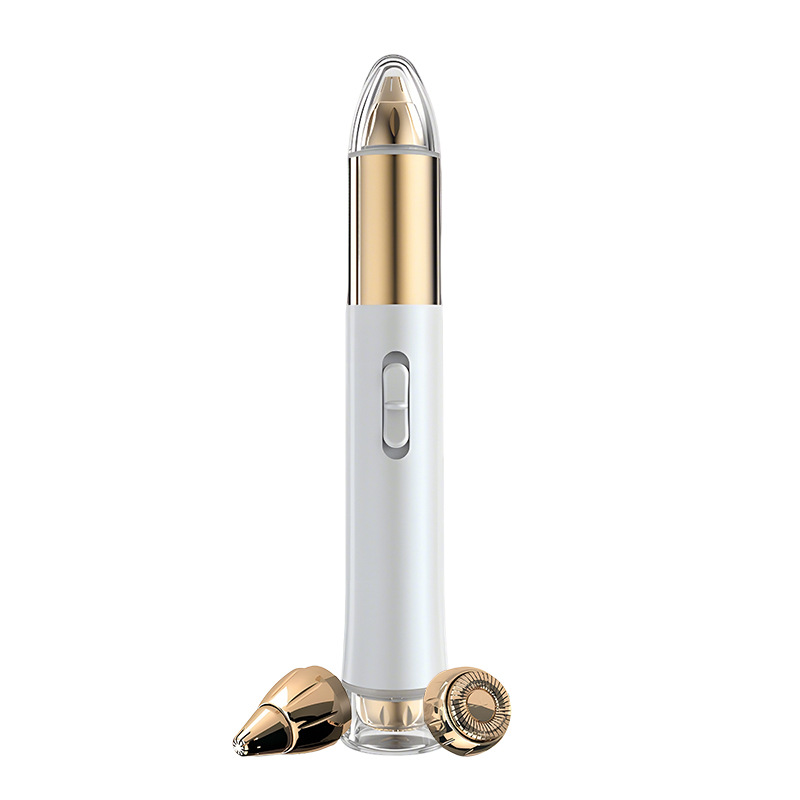 V888-ELOSUNG35003-202506191330-00 2-in-1 Electric Hair Remover for Women - Eyebrow Trimmer & Facial/Body Shaver with LED Light, USB-C Rechargeable(white) - Image 1