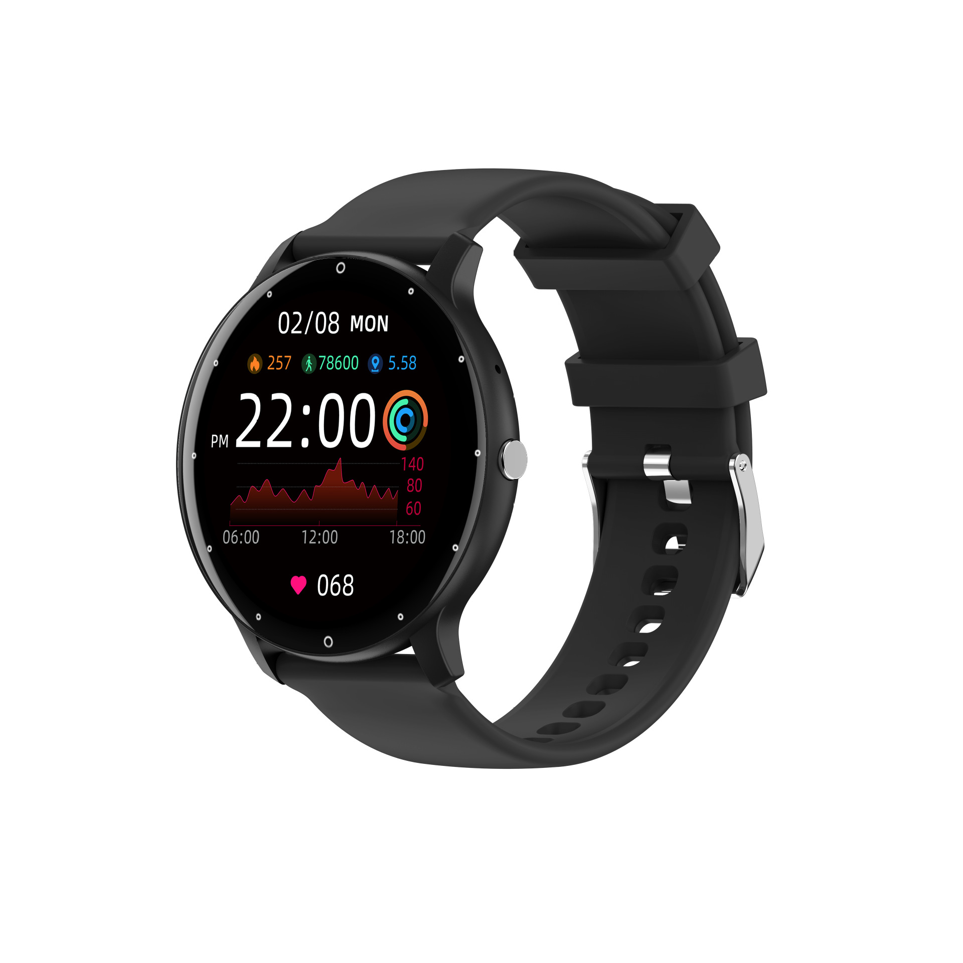 V888-ELOSUNG35060-202506191313-00 Feature-Rich Smartwatch: 1.28 HD Display Bluetooth Calling Extensive Sports Tracking (black)" - Image 1