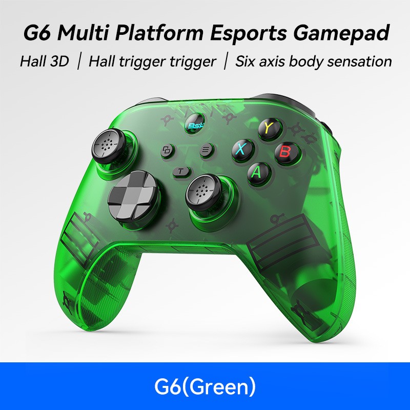 V888-ELOSUNG35110-202506241006-00 G6 Pro Wireless Gaming Controller - Hall Joysticks & Triggers, Multi-Platform, Six-Axis Gyro, Turbo & Macro(green) - Image 1