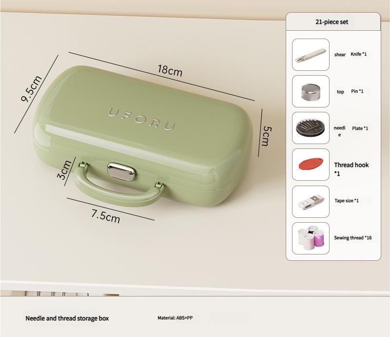 V888-ELOSUNG35274-202506241145-00 Complete Sewing Kit - Portable with Organized Compartments(green) - Image 1
