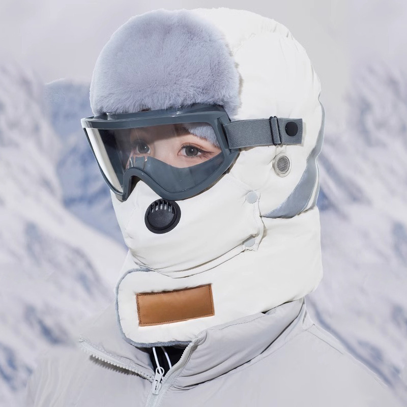 V888-ELOSUNG35281-202506241131-00 Anti-Fog Thermal Cycling hat - Reflective Safety & Voice Amplification(Beige) - Image 1